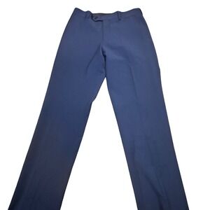Bar III Mens Slim Fit Navy Blue Wool Blend Dress Pants 30x32 Flat Front